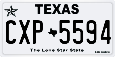 TX license plate CXP5594