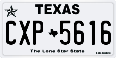 TX license plate CXP5616