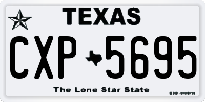 TX license plate CXP5695