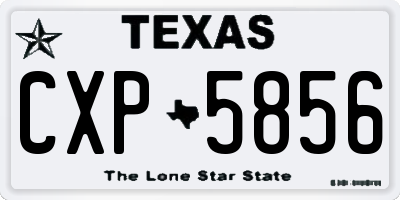 TX license plate CXP5856