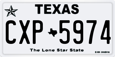 TX license plate CXP5974