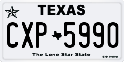 TX license plate CXP5990