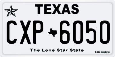 TX license plate CXP6050