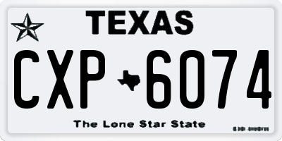 TX license plate CXP6074