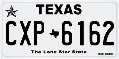 TX license plate CXP6162