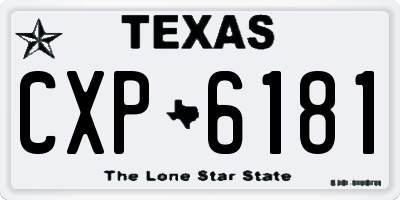 TX license plate CXP6181