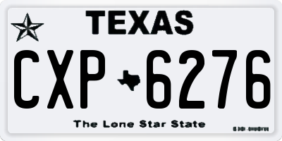 TX license plate CXP6276