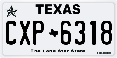 TX license plate CXP6318