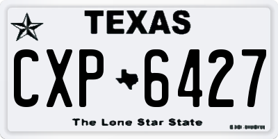 TX license plate CXP6427