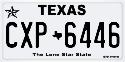 TX license plate CXP6446