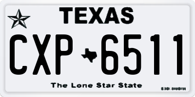 TX license plate CXP6511