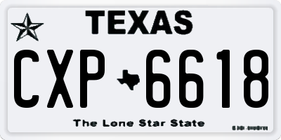 TX license plate CXP6618