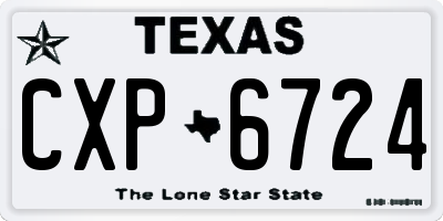 TX license plate CXP6724