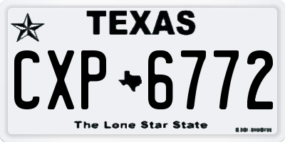 TX license plate CXP6772