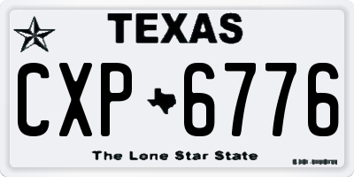 TX license plate CXP6776
