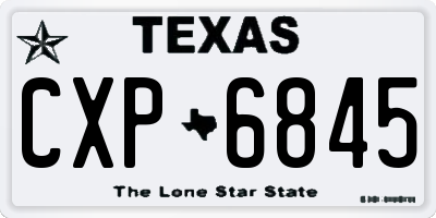 TX license plate CXP6845