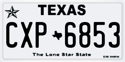 TX license plate CXP6853