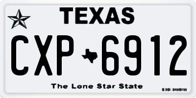 TX license plate CXP6912