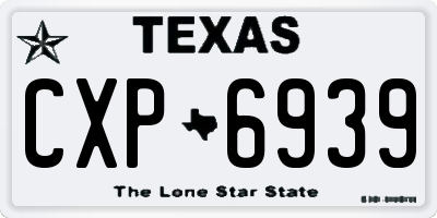 TX license plate CXP6939