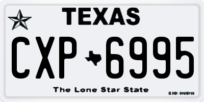 TX license plate CXP6995