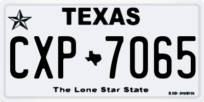 TX license plate CXP7065
