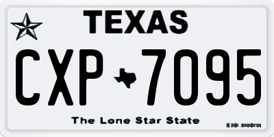 TX license plate CXP7095