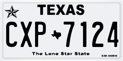 TX license plate CXP7124
