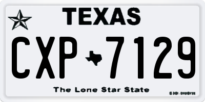 TX license plate CXP7129