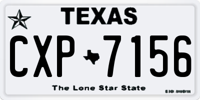 TX license plate CXP7156
