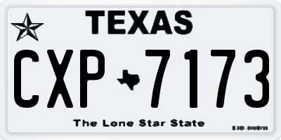 TX license plate CXP7173