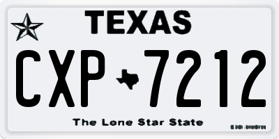 TX license plate CXP7212
