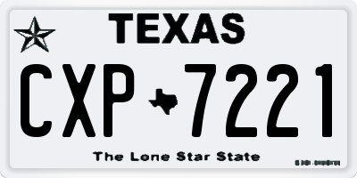 TX license plate CXP7221