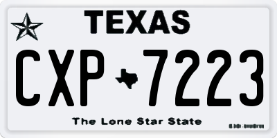 TX license plate CXP7223