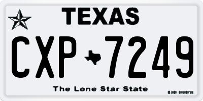 TX license plate CXP7249
