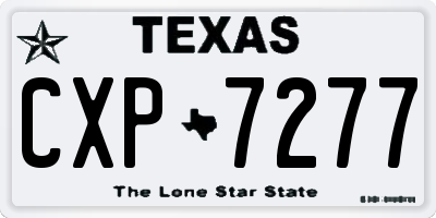 TX license plate CXP7277