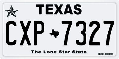 TX license plate CXP7327