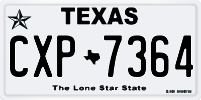 TX license plate CXP7364