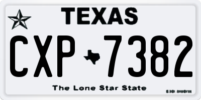 TX license plate CXP7382