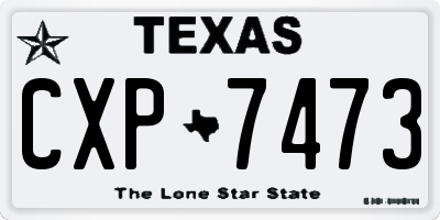 TX license plate CXP7473