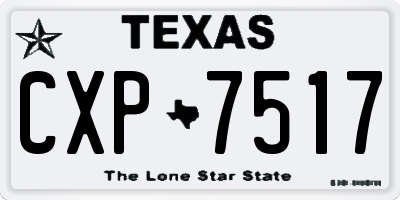 TX license plate CXP7517