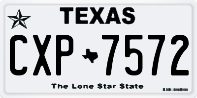 TX license plate CXP7572