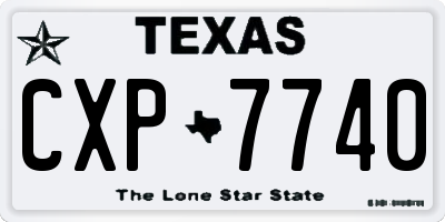 TX license plate CXP7740