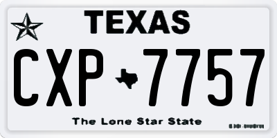 TX license plate CXP7757
