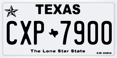TX license plate CXP7900