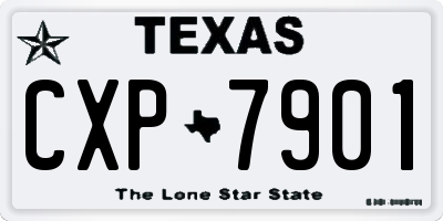 TX license plate CXP7901