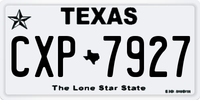 TX license plate CXP7927