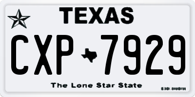 TX license plate CXP7929