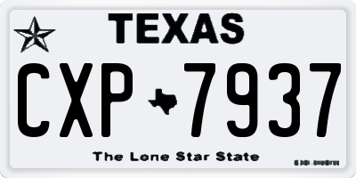 TX license plate CXP7937