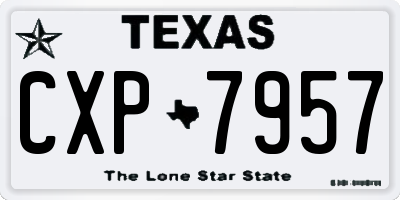 TX license plate CXP7957