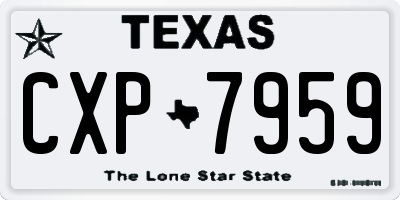 TX license plate CXP7959